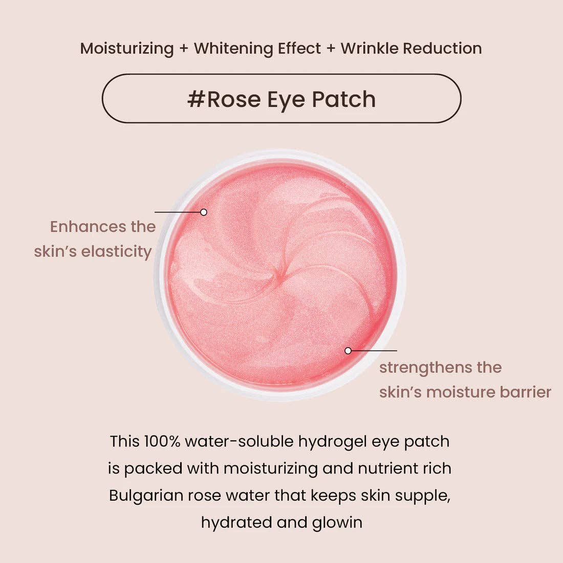 HEIMISH - Bulgarian Rose Water Hydrogel Eye Patch 1.4g/0.05oz - XQ