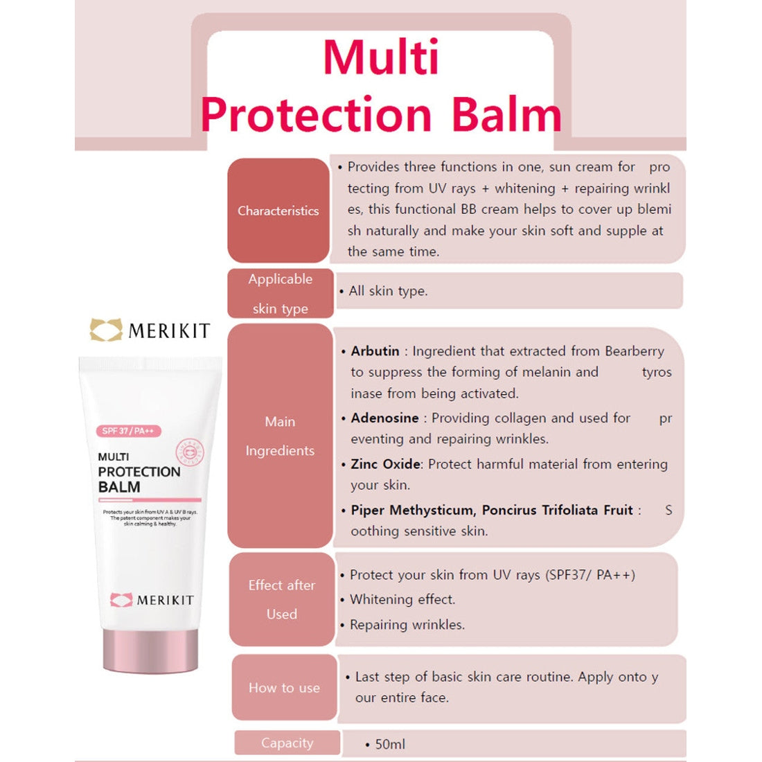 Merikit Multi Protection Balm SPF 37 PA++ - XQ