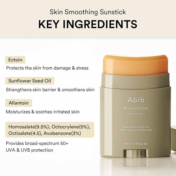 Abib - Airy Sunstick Smoothing Bar SPF50 23g 0.81oz - XQ