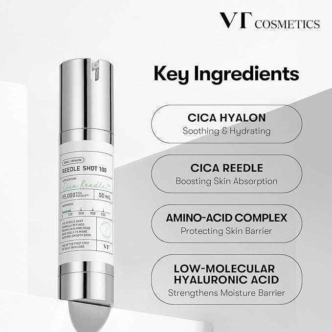 VT COSMETICS - CICA Reedle Shot 100 Essence 50ml 1.69 fl oz - XQ