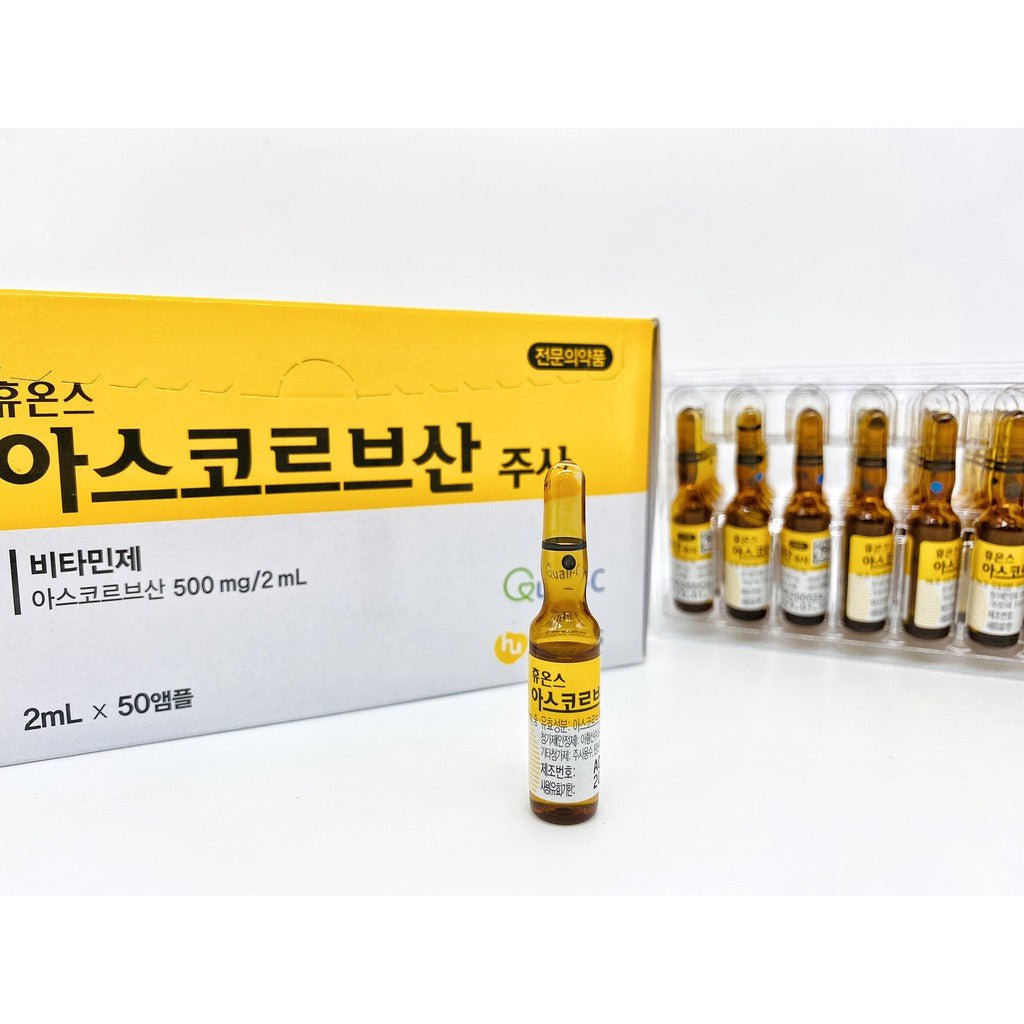 Huons Vitamin C 500mg Ascorbic Acid - Skin Whitening Ampoules - XQ