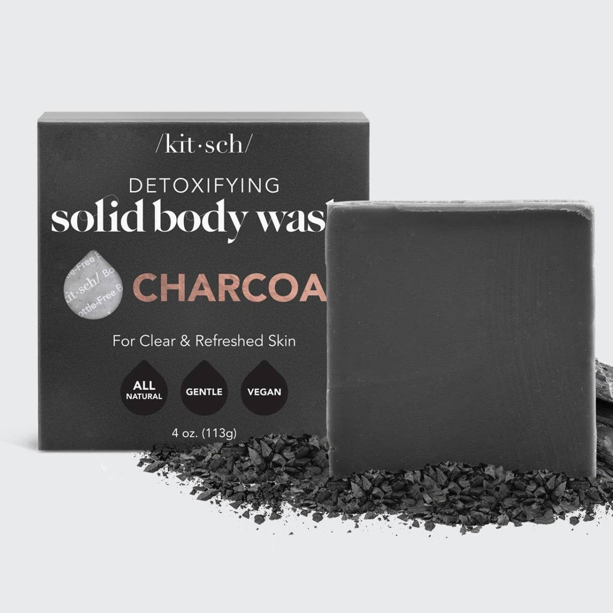 /kit•sch/ - Charcoal Detoxifying Body Wash Bar - XQ