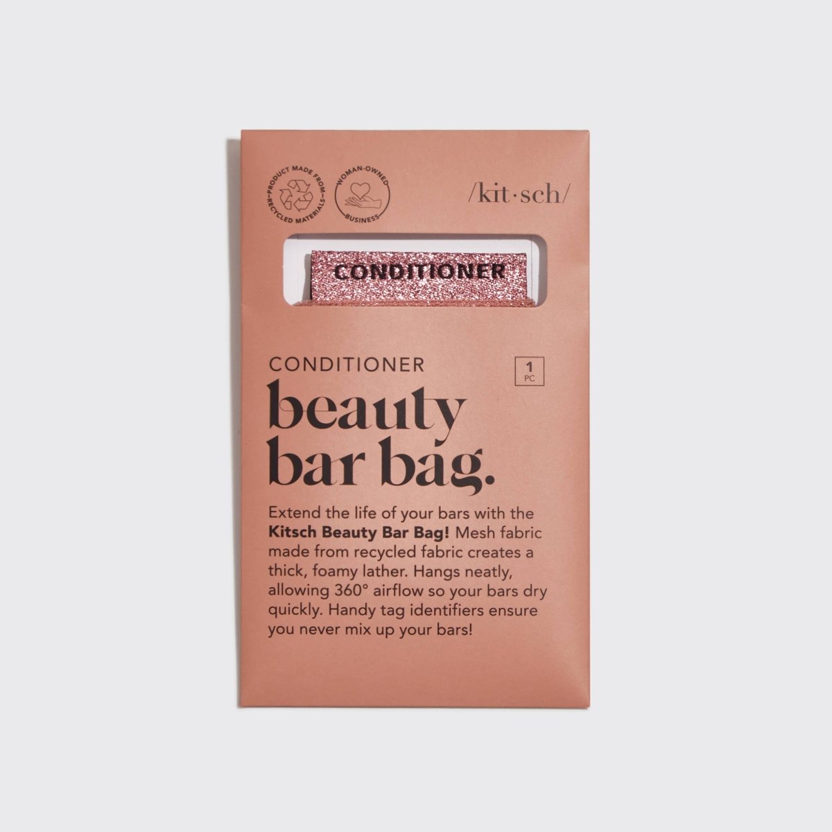 /kit•sch/ - RPET Beauty Bar Conditioner Bag - Terracotta - XQ