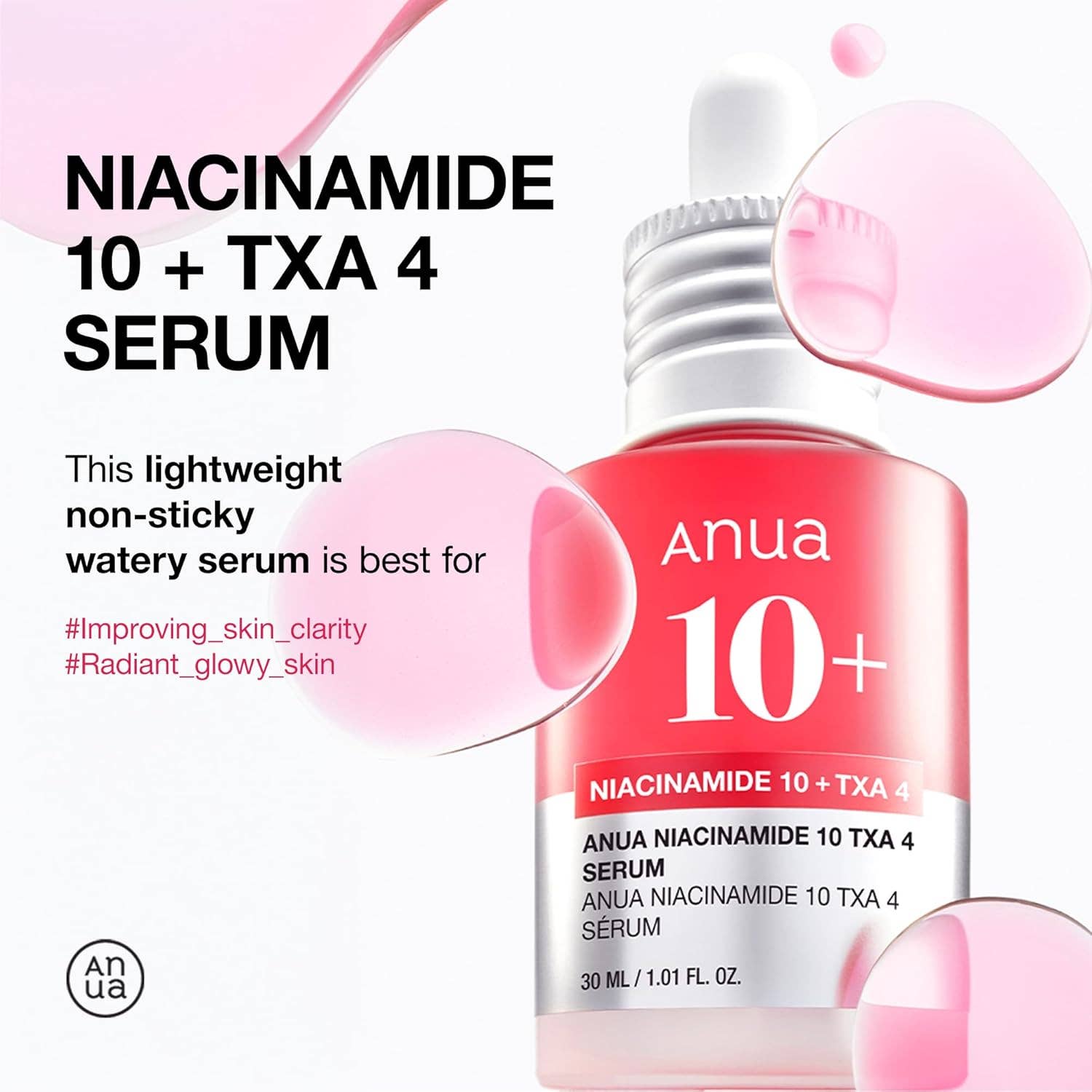 Anua - 10% Niacinamide+ 4% Tranexamic Acid Serum (30ml /1.01 fl.oz.) - XQ