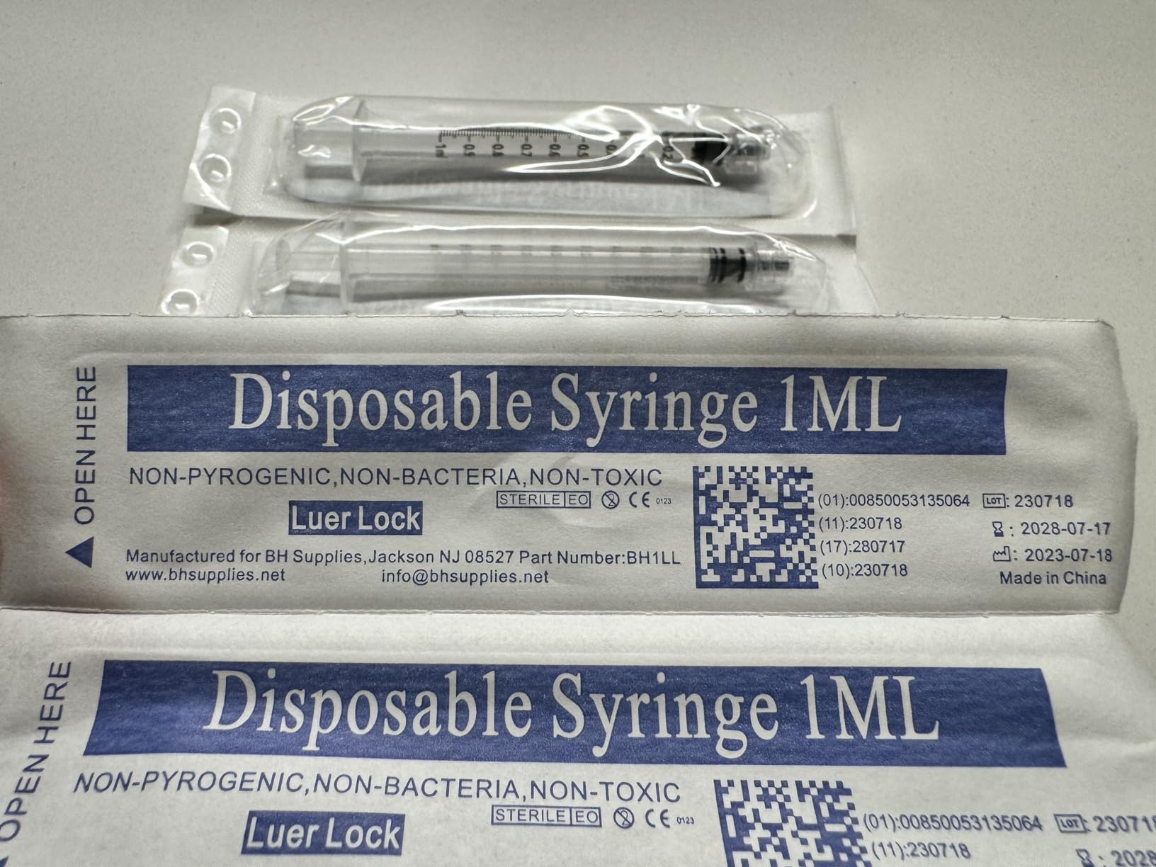 Sterile Luer Syringes - Made in USA