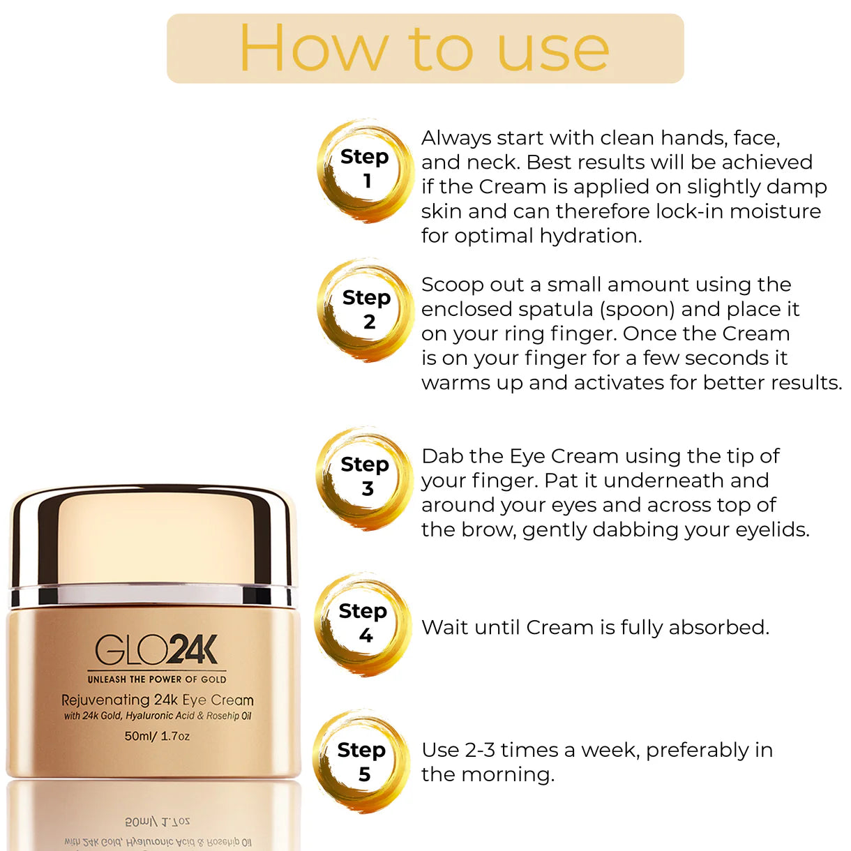 GLO24K Rejuvenating 24K Eye Cream 1.7oz - XQ