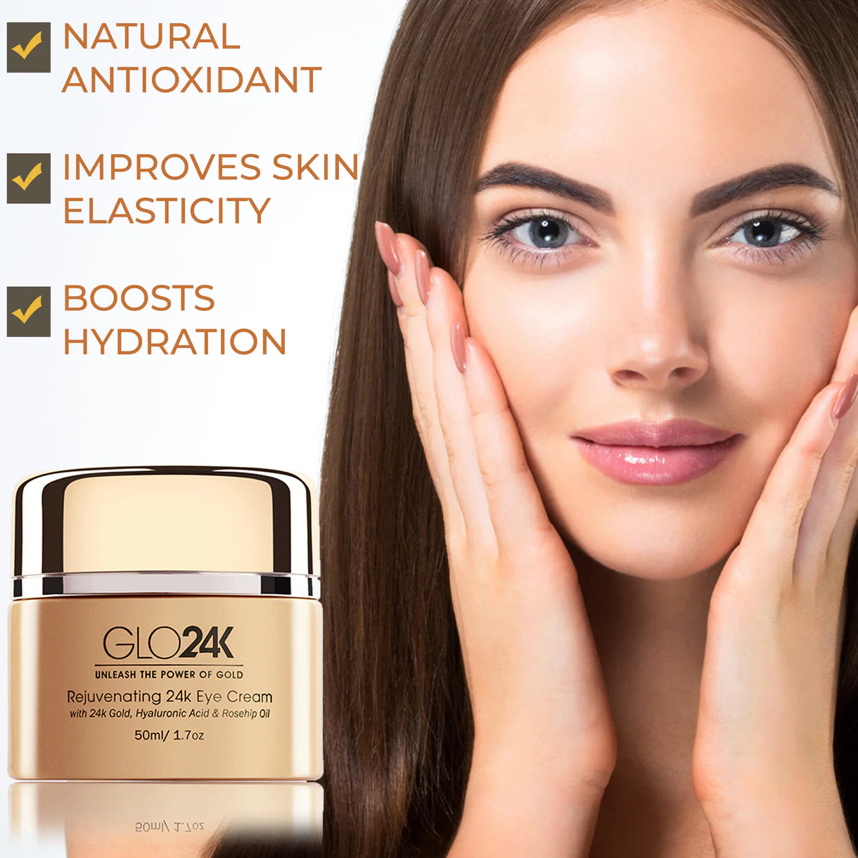 GLO24K Rejuvenating 24K Eye Cream 1.7oz - XQ
