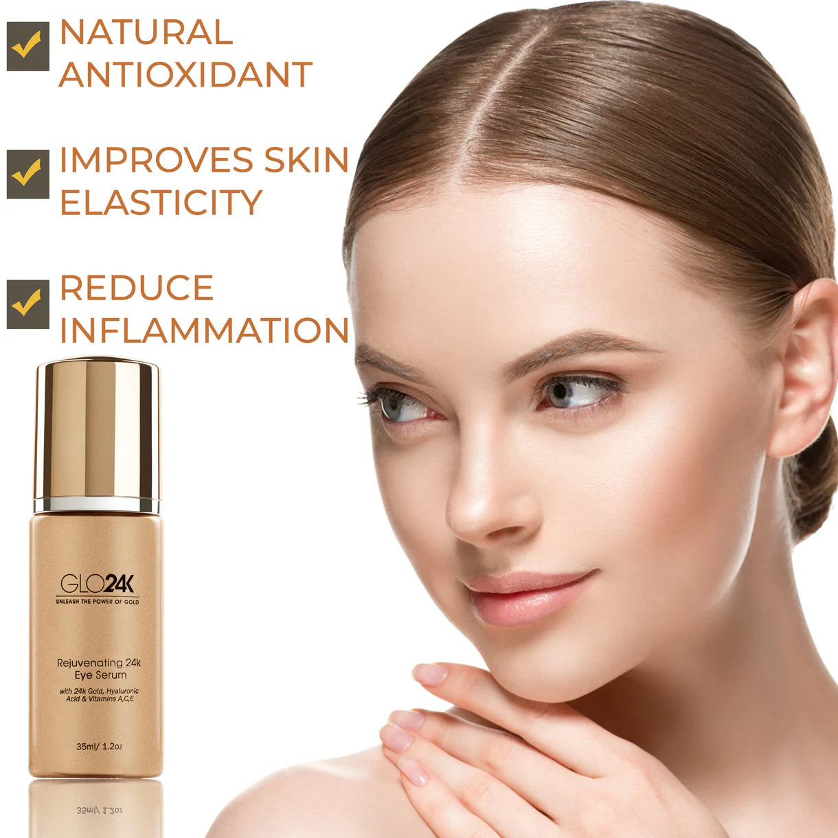 GLO24K Rejuvenating 24K Eye Serum 1.2oz - XQ