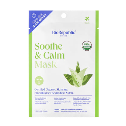 BioRepublic’s Soothe and Calm Organic Facial Sheet Mask - XQ
