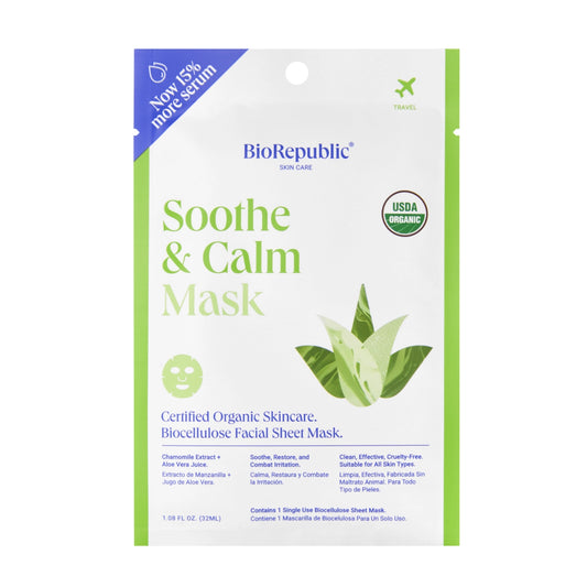 BioRepublic’s Soothe and Calm Organic Facial Sheet Mask - XQ