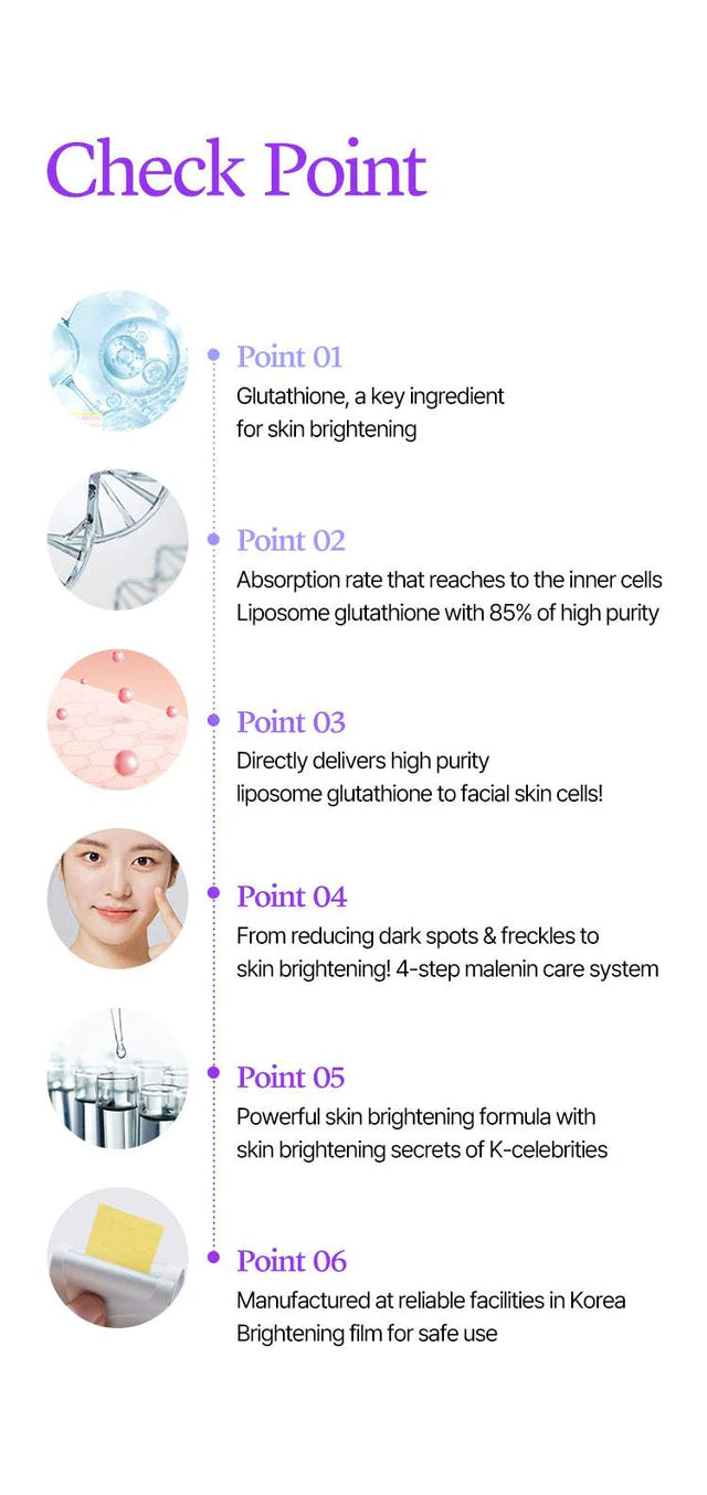Esther Formula - Liposome Glutathione Direct White Max Transdermal Film - XQ