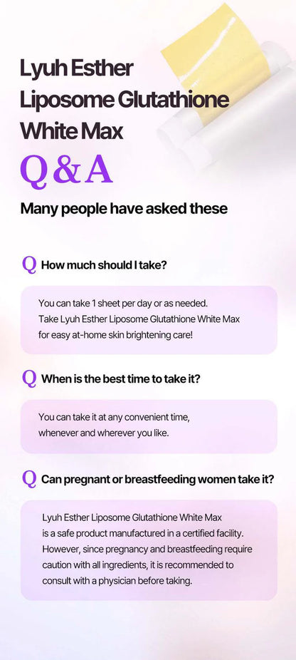 Esther Formula - Liposome Glutathione Direct White Max Transdermal Film - XQ