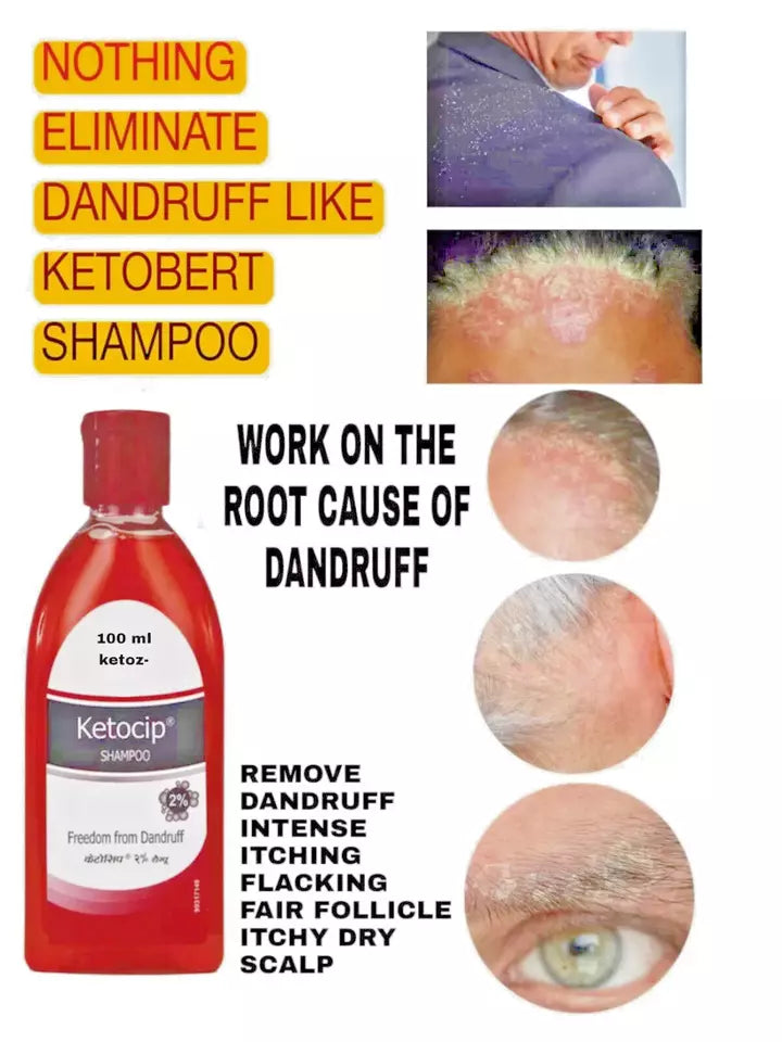 Ketocip Dandruff Antifungal Shampoo 100ml - 2% Ketoconazole - XQ