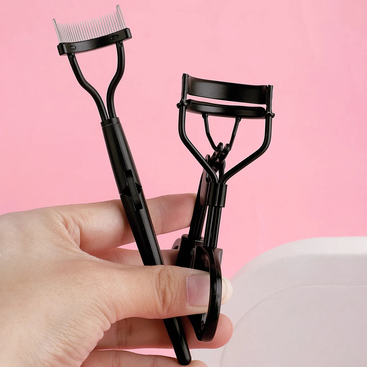 Stainless Steel Eyelash Comb & Curler Combo - XQ
