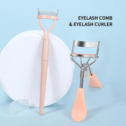 Stainless Steel Eyelash Comb & Curler Combo - XQ