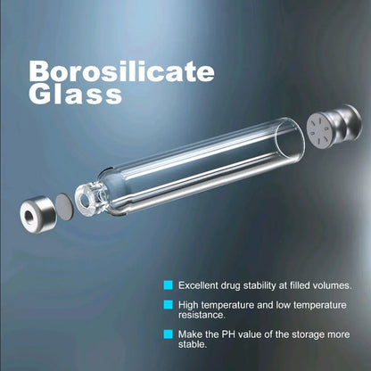 Empty Refillable Glass Vials Cartridges 3ml - Serum & Peptide Pen - XQ