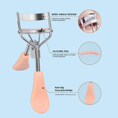 Stainless Steel Eyelash Comb & Curler Combo - XQ