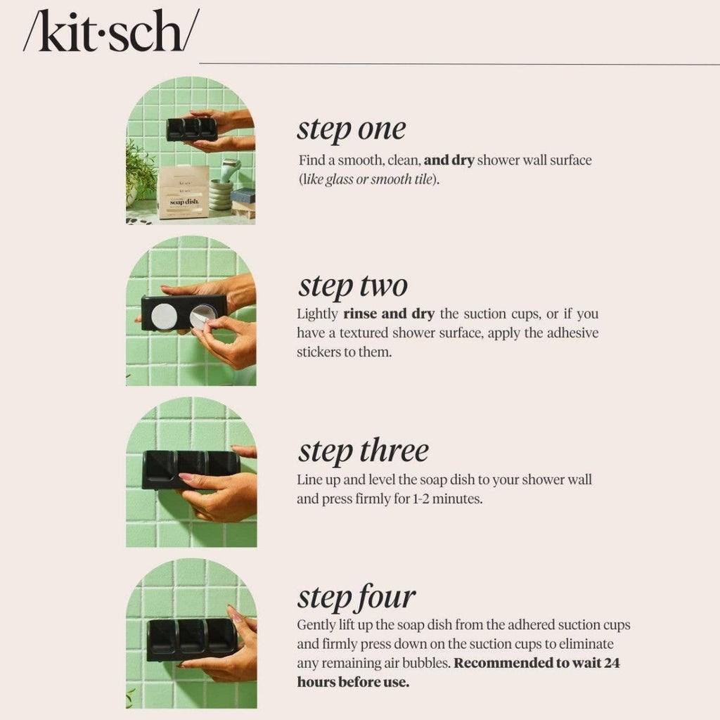 /kit•sch/ - Black Self - Draining Soap Dish - XQ