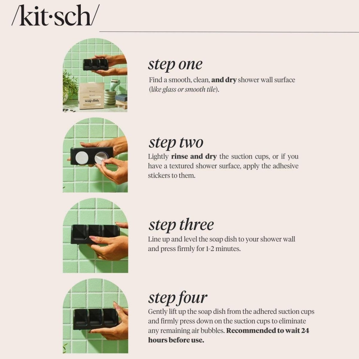 /kit•sch/ - Black Self - Draining Soap Dish - XQ