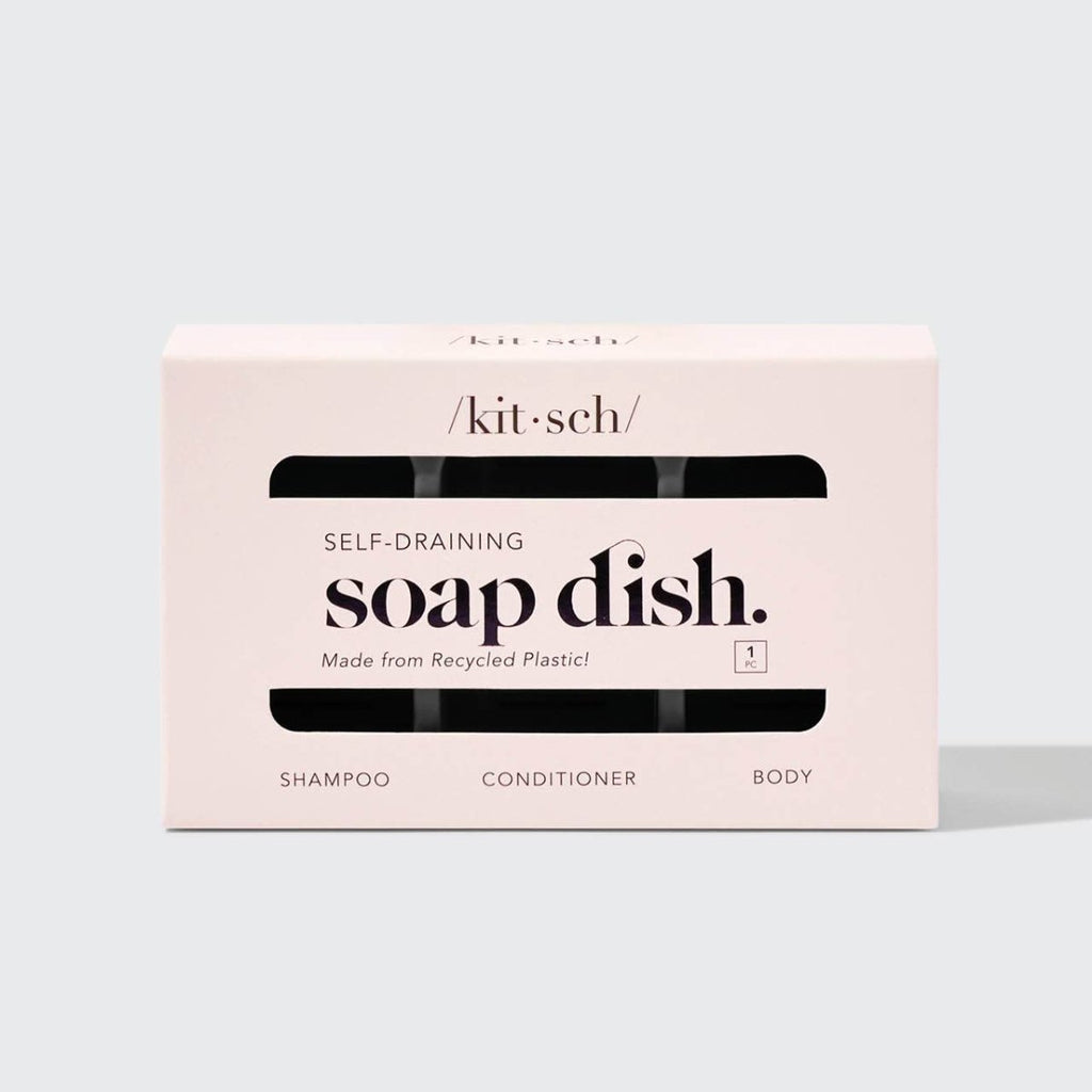 /kit•sch/ - Black Self - Draining Soap Dish - XQ
