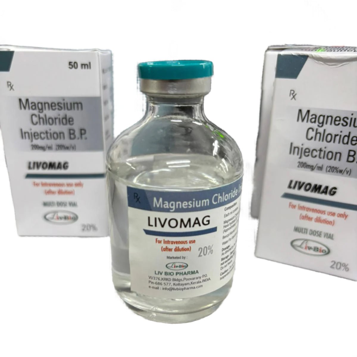LivoMag - Magnesium Chloride 20% Inj B.P. 50ml - XQ