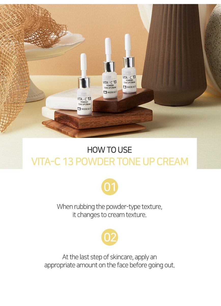 MERIKIT Vita - C 13 Powder Tone up Cream - XQ