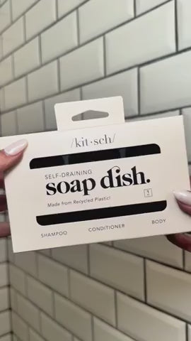 /kit•sch/ - Black Self-Draining Soap Dish