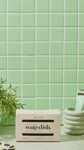 /kit•sch/ - Black Self-Draining Soap Dish