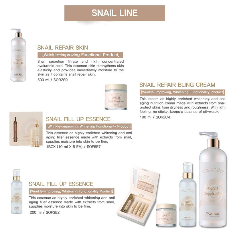 RONAS Snail Repair Bling Cream 100ml - XQ